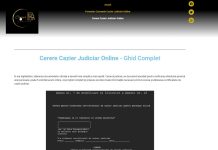 Cerere Cazier Judiciar Online Simplificată